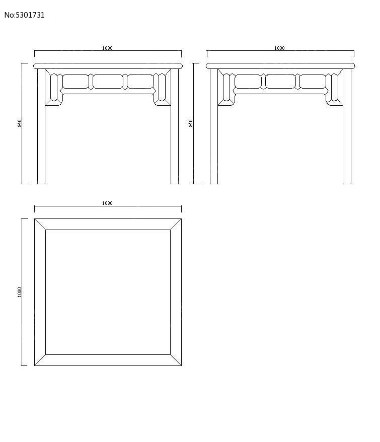 八仙桌的标准尺寸图纸图片