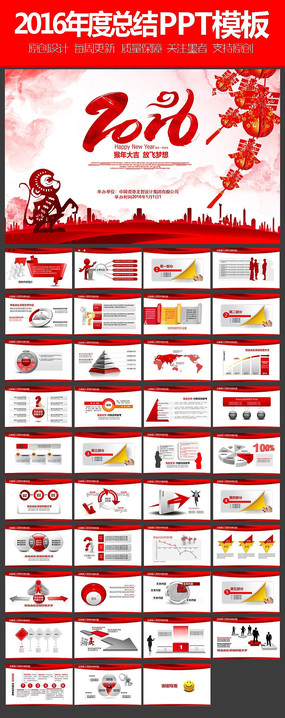ī2016ϲܽṤ㱨PPTģ