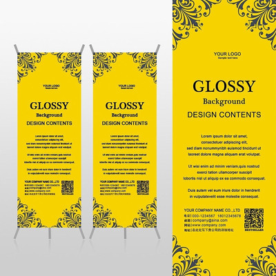 ��ɫ�ŵ仨�Ʊ߿��װ��Ʒ�Ƶ����Xչ�ܱ���psdģ�� PSD