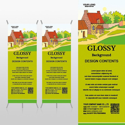 ��ɫ��԰�󷿱���Xչ�ܱ���psdģ�� PSD