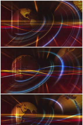 三维科技炫彩地球背景视频素材 三维科技炫彩地球背景视频素材