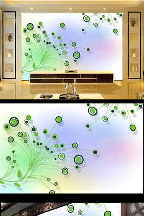 简约梦幻花朵电视背景墙 简约梦幻花朵电视背景墙