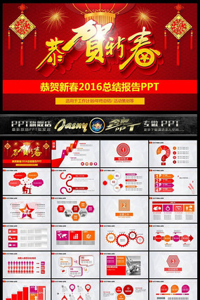 恭贺新春2016猴年PPT ppt