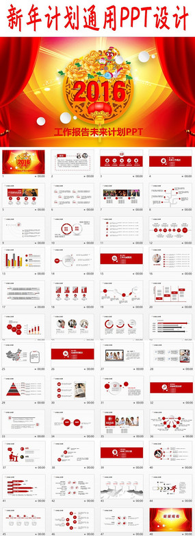 2016ܽ㱨δƻͨPPT