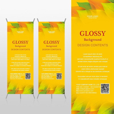 Ψ���ʸ���Ҷ��Ӱչ�����黭Xչ�ܱ���psdģ�� PSD