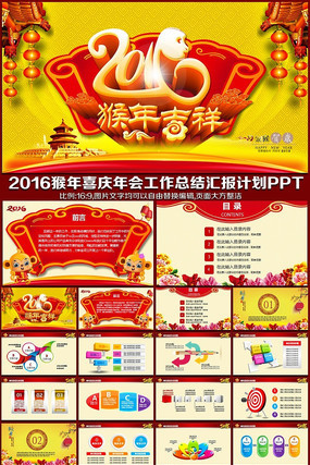 2016����ϲ����Ṥ���ܽ�㱨��ְ��������ƻ���������PPT