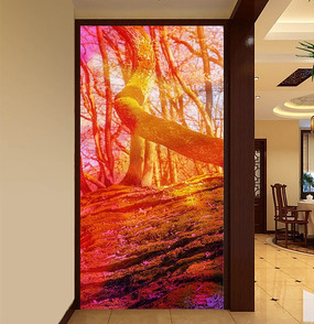 �������廭ɭ��psd���ر���