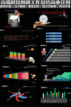 �ſ��ɫPPTģ��