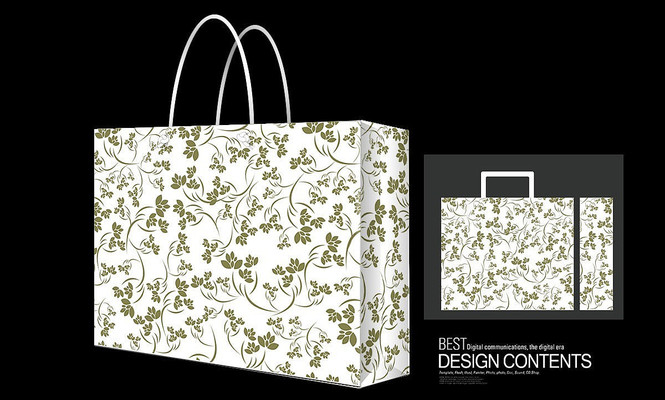 植物花纹手提袋 植物花纹手提袋