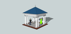 ��ɫͤ��SUģ��ͼ