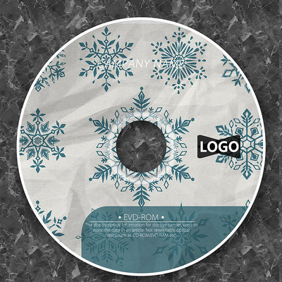 ����ɫ�ŵ�ѩ��CD����ģ�� PSD