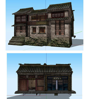 �Ŵ������񷿲�ͼ��ʦSUģ�� skp