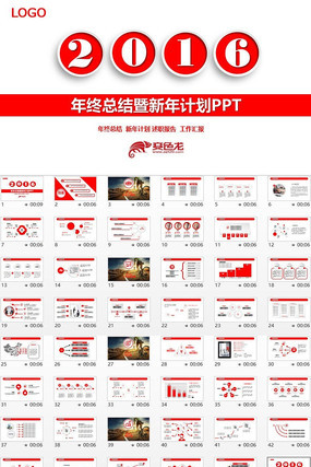 企业年终总结工作汇报PPT模板