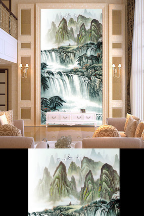 ɽˮ�����羰����ɽ��ˮ���� PSD