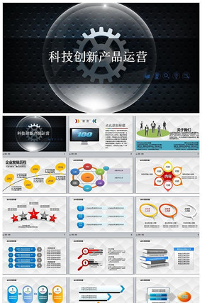 �����Ƽ����²�Ʒ��ӪPPTģ��