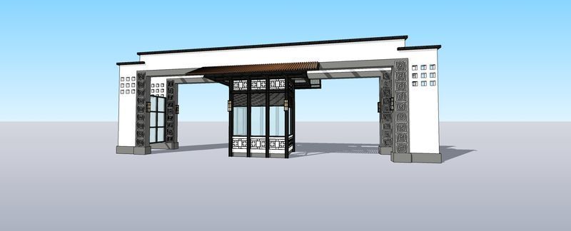 ����ʽסլ����SUģ�� skp