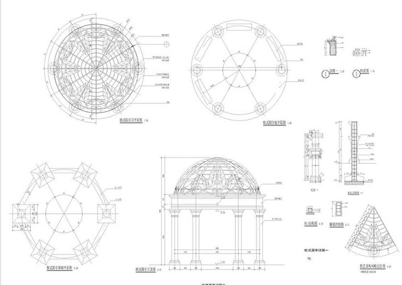 ŷʽ԰ͤƽ����ʩ��ͼCAD dwg