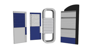 四款灰蓝色指示牌SU模型 四款灰蓝色指示牌SU模型