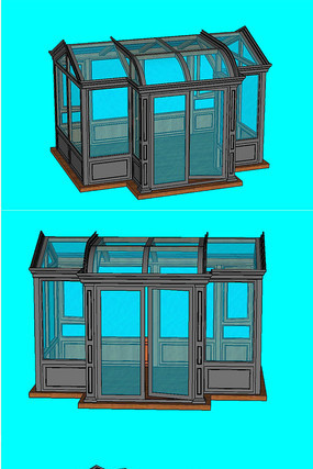 阳光玻璃房SU模型设计 阳光玻璃房SU模型设计