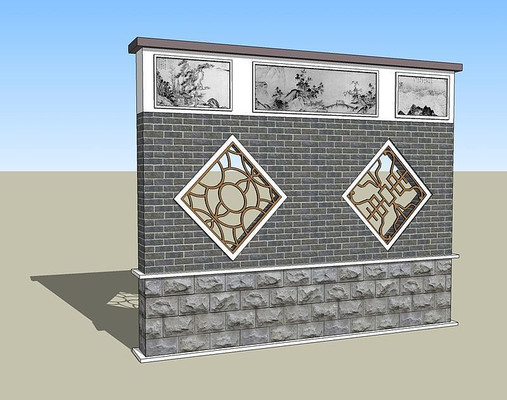 ��ʽ�ŵ�Χǽ skp