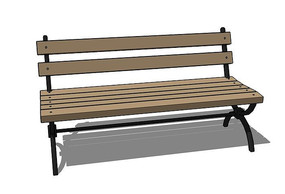 木贴面休闲座椅模型 木贴面休闲座椅模型