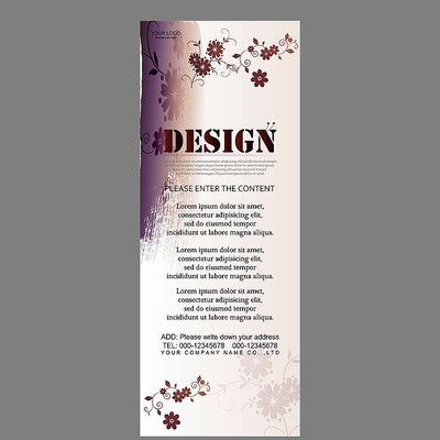 复古墨迹艺术易拉宝 复古墨迹艺术易拉宝