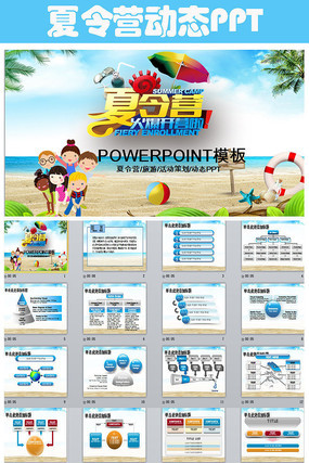 ����Ӫ��߻��ܽᶯ̬PPTģ��