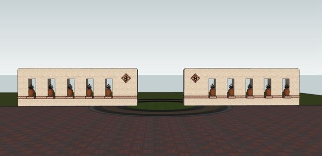 简约花钵器皿双墙 简约花钵器皿双墙