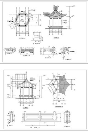 古建六角亭