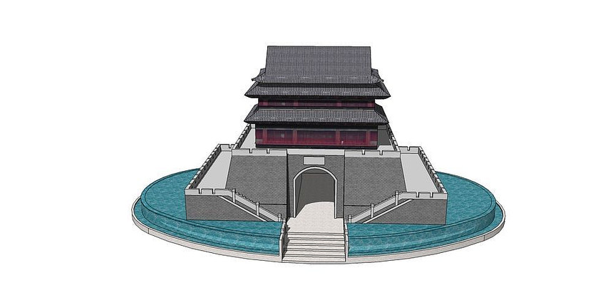 ˮ�ϹŽ���¥ skp