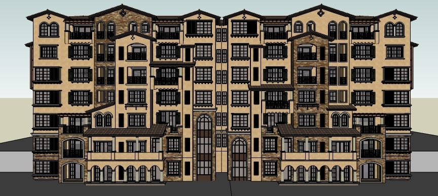 复古欧式小区模型 复古欧式小区模型