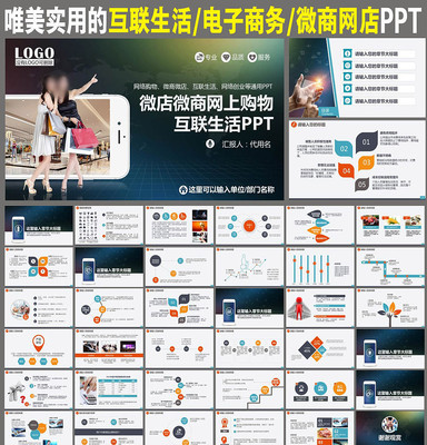 互联网电子商务网商微商网络购物微店PPT