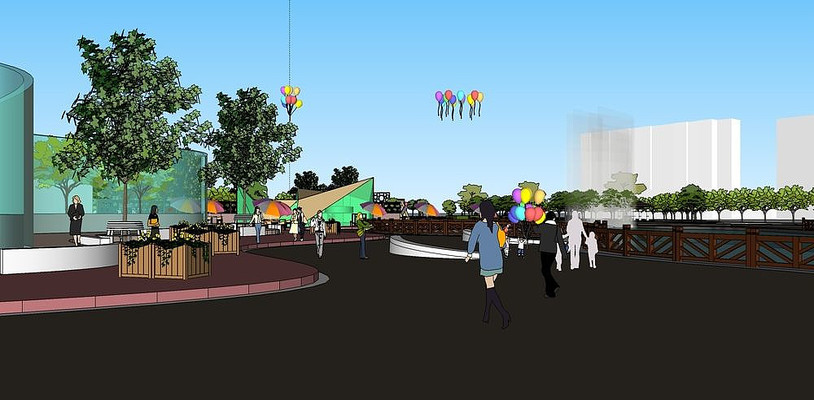 大型游乐休闲活动广场模型 大型游乐休闲活动广场模型