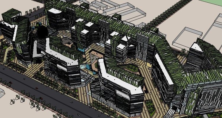 ������ҵ�ۺ��彨��ģ�� skp