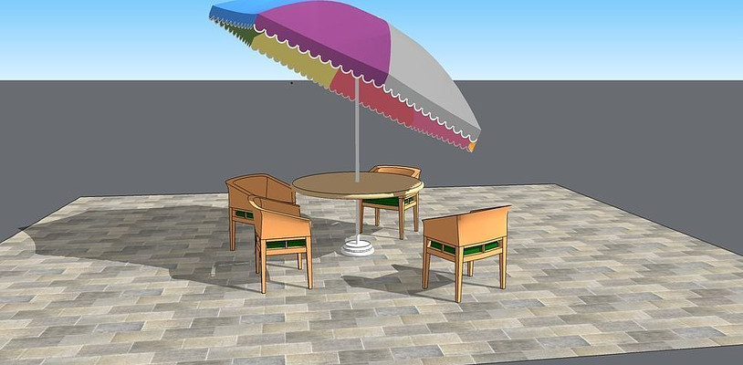 ��԰���ֹ㳡��ɡ����ģ�� skp