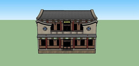 古建店铺模型 古建店铺模型