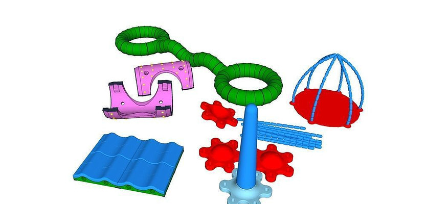 滑滑梯构件模型 滑滑梯构件模型