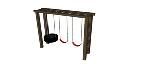 木质秋千模型 木质秋千模型