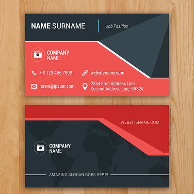 高档红黑色商务名片设计 高档红黑色商务名片设计