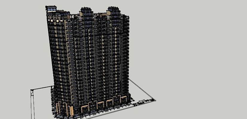 商住宅建筑模型 商住宅建筑模型