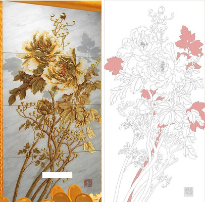 富贵牡丹国香雕刻图案 富贵牡丹国香雕刻图案