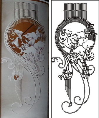 马蹄莲百合欧式雕刻图案 马蹄莲百合欧式雕刻图案