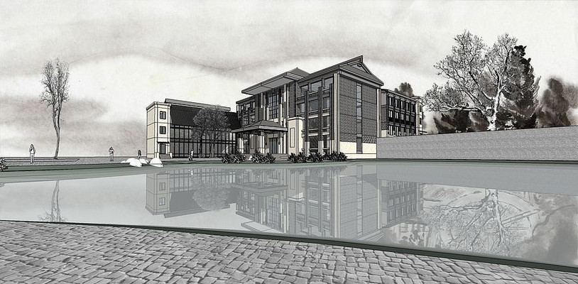 中式会所建筑景观 中式会所建筑景观