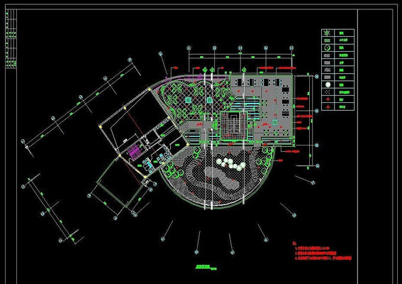 �ݶ���԰ʩ��ͼ CAD