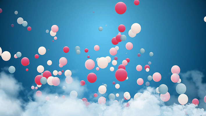 气球粉色蓝天白云庆典视频素材 气球粉色蓝天白云庆典视频素材