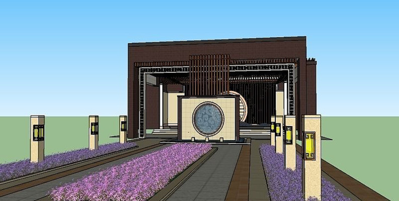 新中式大门入口 新中式大门入口