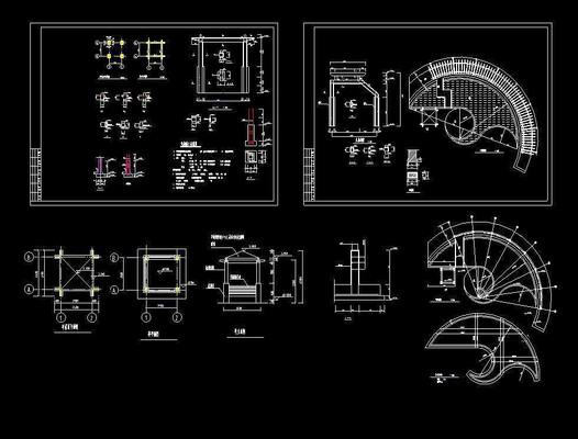 亭子,花架,水池施工图 亭子,花架,水池施工图