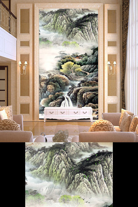 ����ɽˮ�羰�����ظ��� PSD