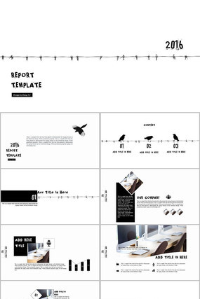 简约雅致商务汇报PPT模板 简约雅致商务汇报PPT模板
