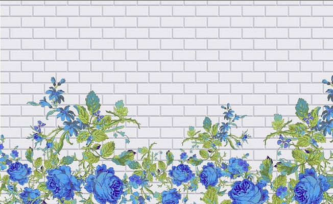 紫色花电视背景墙 紫色花电视背景墙